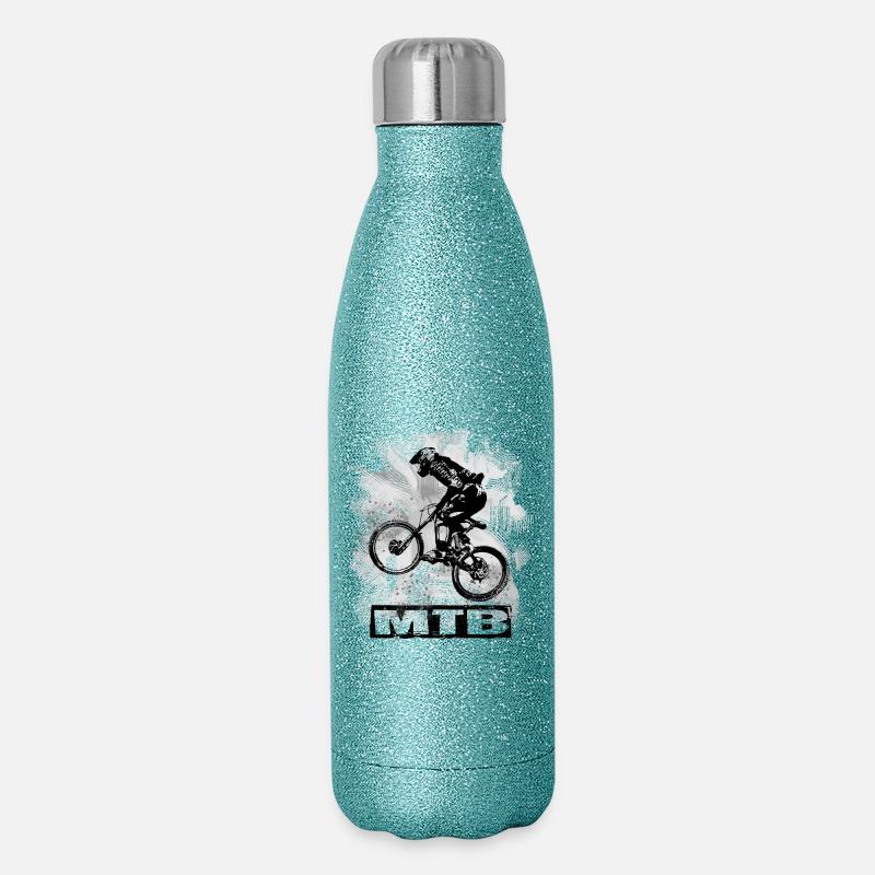Mtb - Glitter Thermal Bottle 500 ml - blue glitter