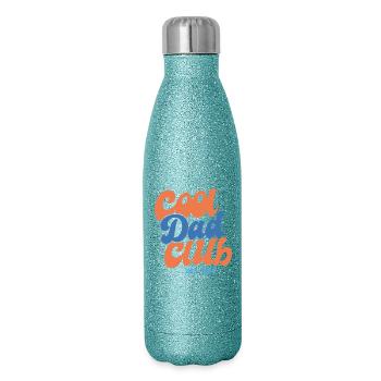 Cool Dad Club 2025 - Geschenkidee - Glitzer Isolierflasche 500 ml - Blau Glitzer - Rechts
