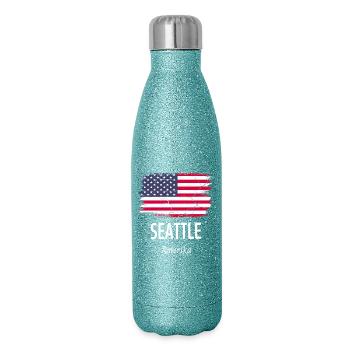Seattle - Glitter Thermal Bottle 500 ml - blue glitter - Right