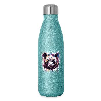 Panda Animal Panda Bear - Glitter Thermal Bottle 500 ml - blue glitter - Right