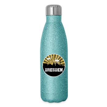 Match à domicile de Dresde Skyline - Gourde isotherme pailletée 500 ml - paillettes bleues - Droite