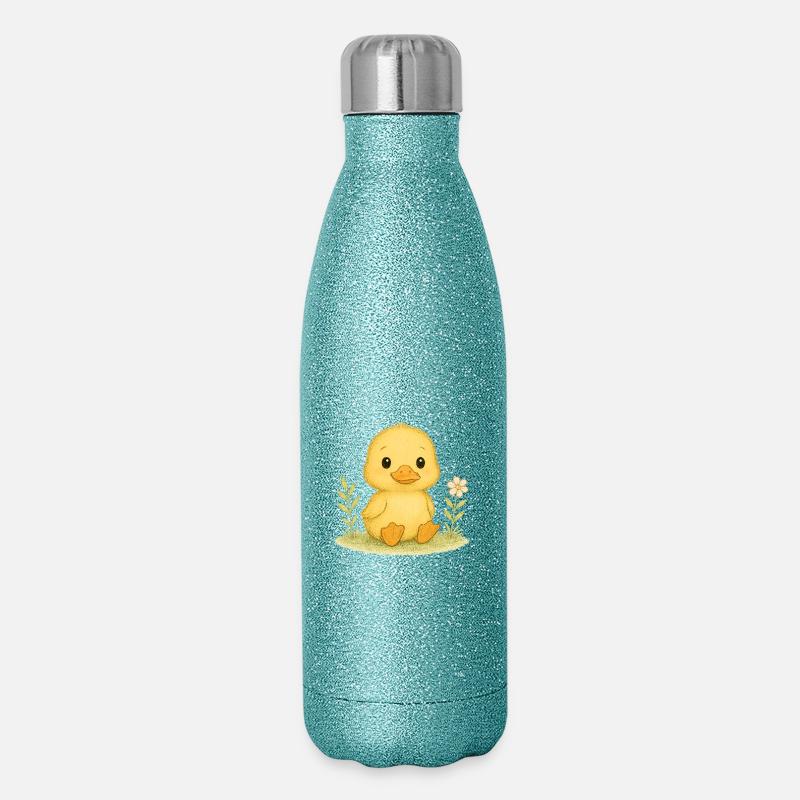 Nordic Forest - Duckling - Glitter Thermal Bottle 500 ml - blue glitter