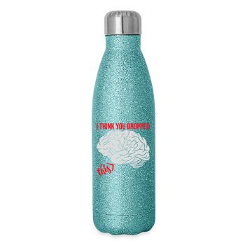 Je crois que tu as laissé tomber ton humour sarcastique, c’est le cerveau - Gourde isotherme pailletée 500 ml - paillettes bleues - Droite