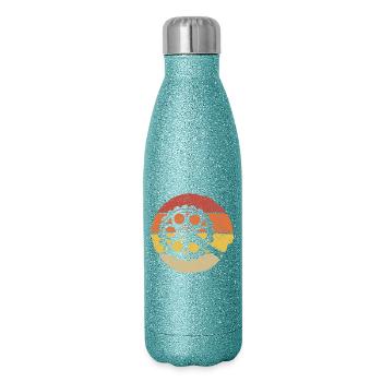 Sunset Film Reel Hand - Glitter Thermal Bottle 500 ml - blue glitter - Right