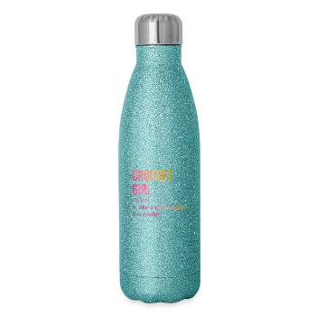 Crochet - Glitter Thermal Bottle 500 ml - blue glitter - Right