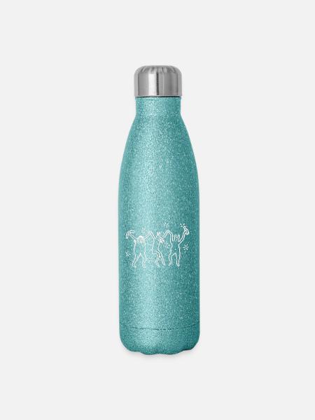 Dancing_ - Glitzer Isolierflasche 500 ml - Blau Glitzer