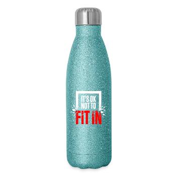 C’est normal de ne pas s’intégrer à la motivation de l’individualité - Gourde isotherme pailletée 500 ml - paillettes bleues - Droite