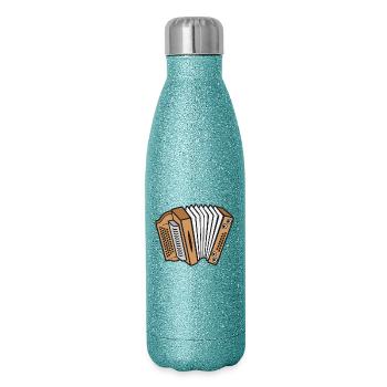 Styrian Accordion Squeeze Accordion - Glitter Thermal Bottle 500 ml - blue glitter - Right