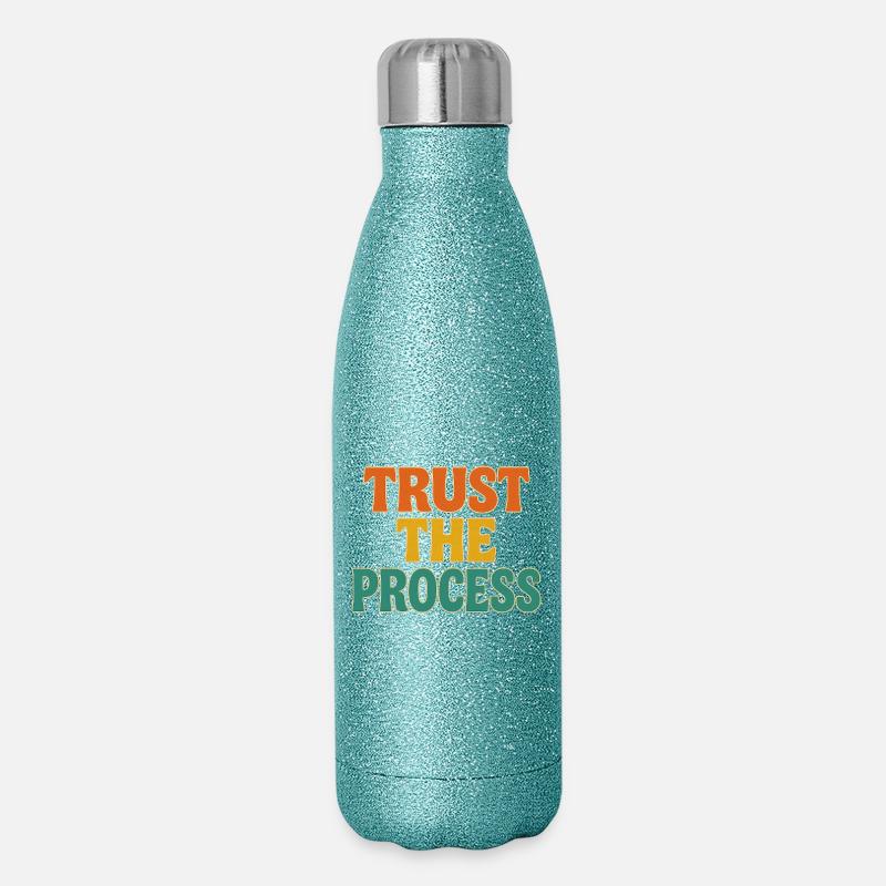 Trust the process - Glitter Thermal Bottle 500 ml - blue glitter