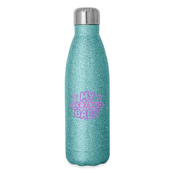 First name Gertrud - Glitter Thermal Bottle 500 ml - blue glitter - Right