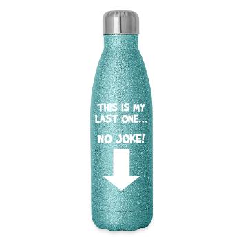 Pregnancy Statement Pregnant Baby Bump Mom - Glitter Thermal Bottle 500 ml - blue glitter - Right