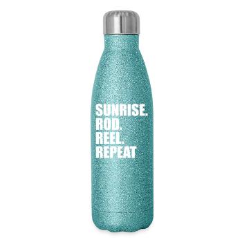 Sunrise Rod Reel Repeat - Glitter Thermal Bottle 500 ml - blue glitter - Right