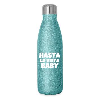 hasta la vista baby, film, cinéma - Gourde isotherme pailletée 500 ml - paillettes bleues - Droite