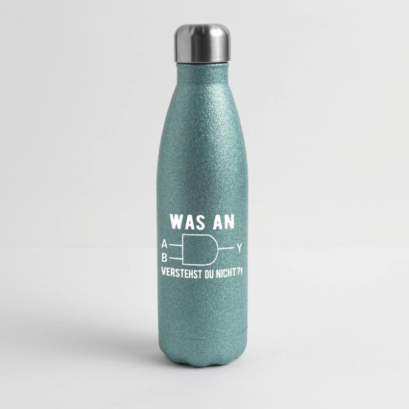 Computer Informatiker Nerd Programmierer Admin Ges Glitzer Isolierflasche 500 ml