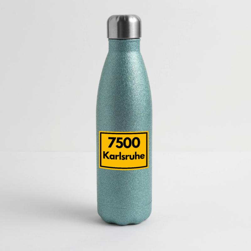 OLD POSTCODE ZIP CODE 7500 KARLSRUHE FÄCHERSTADT Glitter Thermal Bottle 500 ml