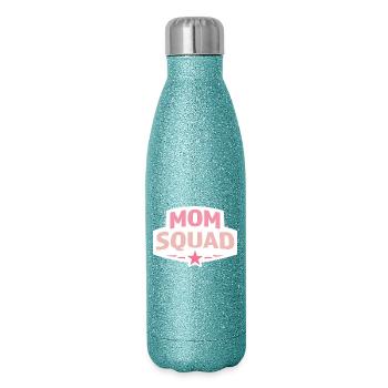 Plantilla de madres - Botella térmica con purpurina 500 ml - purpurina azul - dcha.