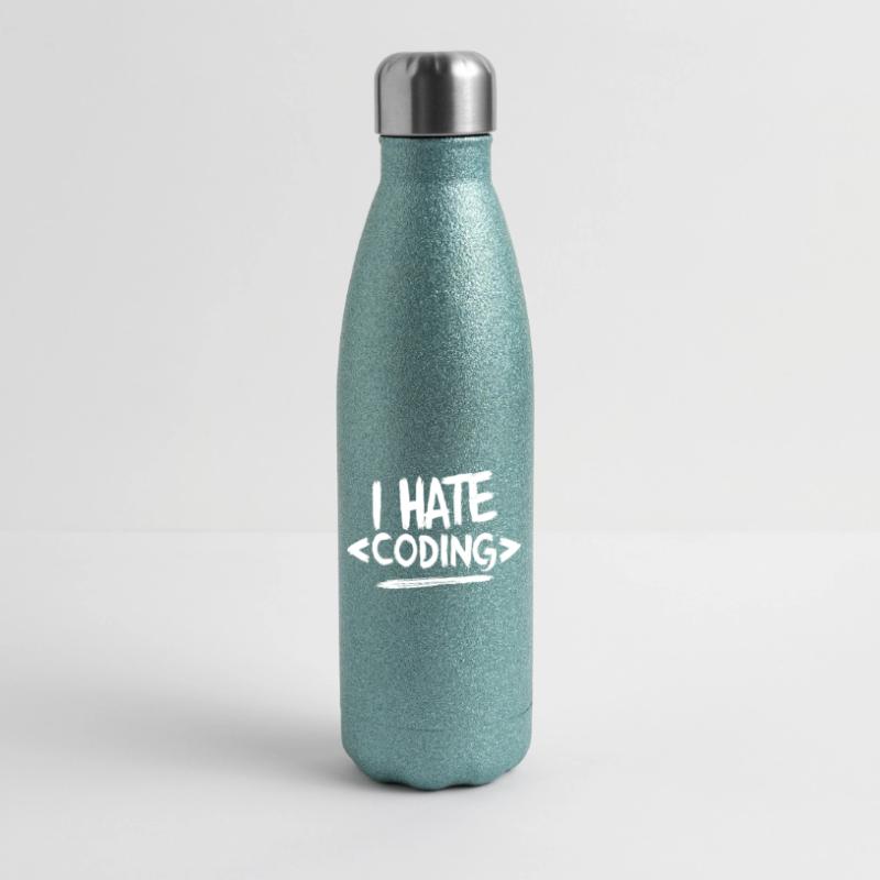 Je déteste coder Programmeur Web Gourde isotherme pailletée 500 ml