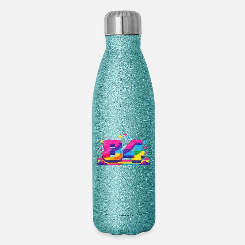 numero_84 - Glitzer Isolierflasche 500 ml - Blau Glitzer