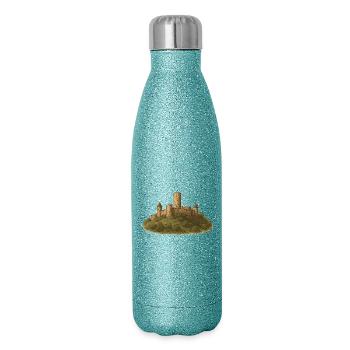Die Nürburg (retro) - Glitzer Isolierflasche 500 ml - Blau Glitzer - Rechts