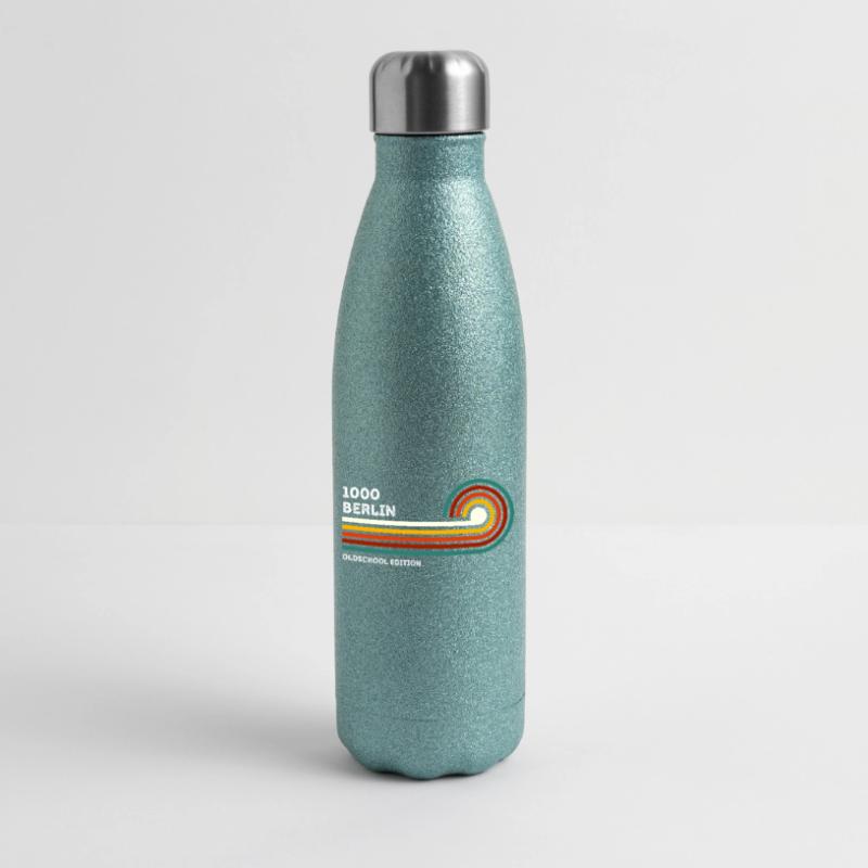 Berlin Chemise Rétro Code Postal 1000 Code Postal Souvenir Gourde isotherme pailletée 500 ml