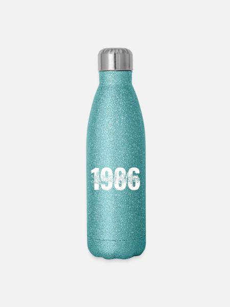 Limited edition 1986 - Glitzer Isolierflasche 500 ml - Blau Glitzer