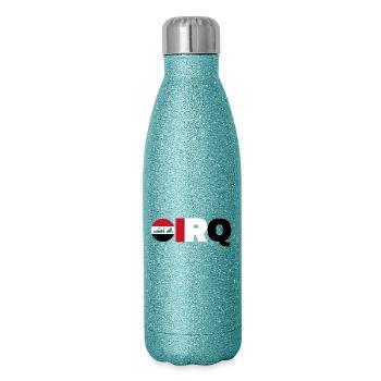 Iraq - Glitter Thermal Bottle 500 ml - blue glitter - Right