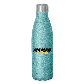 Maman d'Amour - Mother's Day - Glitter Thermal Bottle 500 ml - blue glitter - Right
