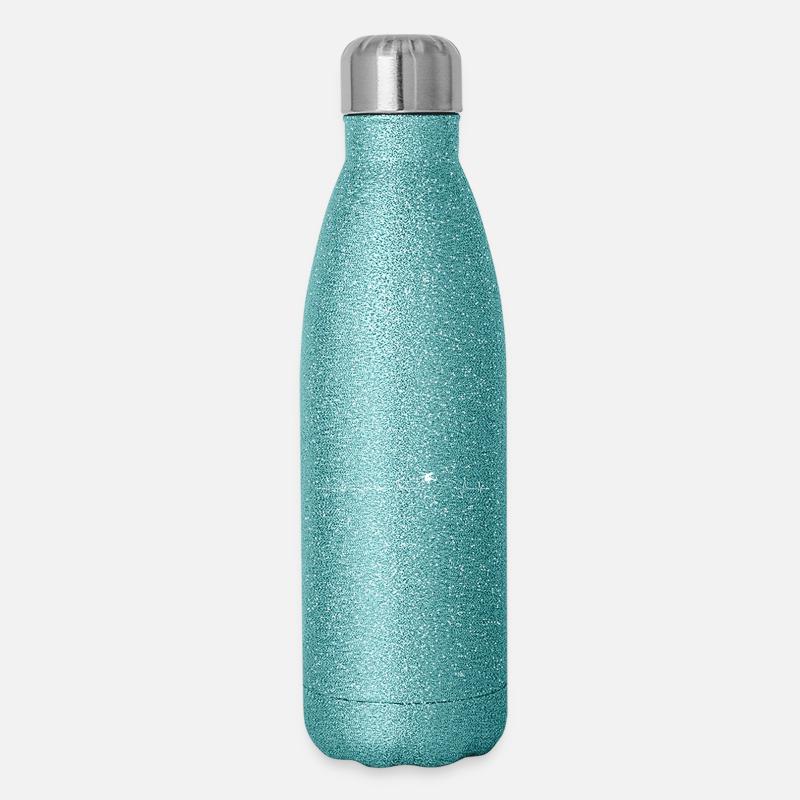 Flight Pulse Skyline - Glitter Thermal Bottle 500 ml - blue glitter