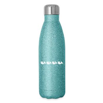 Retro French Horns - Glitter Thermal Bottle 500 ml - blue glitter - Right