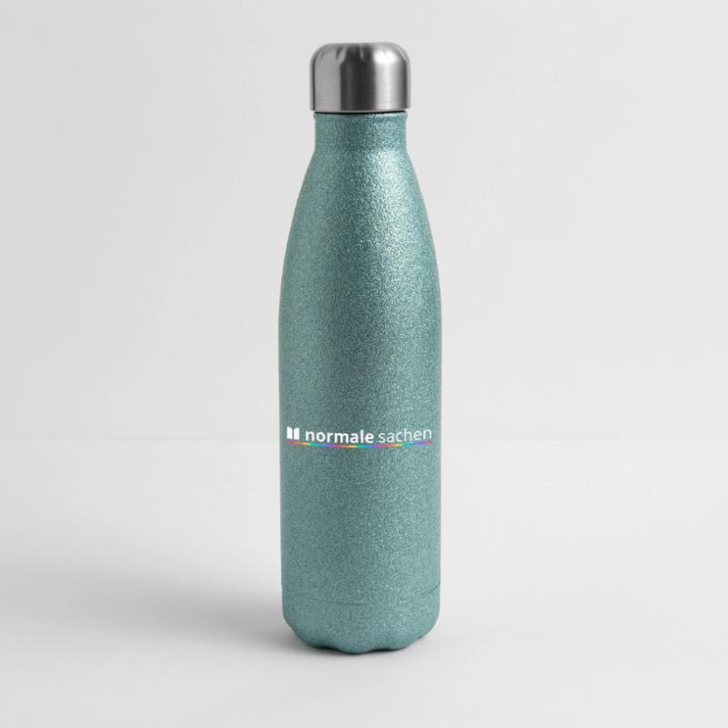 Normal Stuff Logo Arc-en-ciel Gourde isotherme pailletée 500 ml