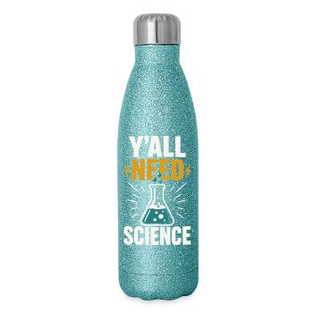 Science is needed - Glitter Thermal Bottle 500 ml - blue glitter - Right