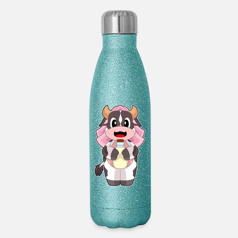 Chat Voile de mariée Mariage - Gourde isotherme pailletée 500 ml - paillettes bleues
