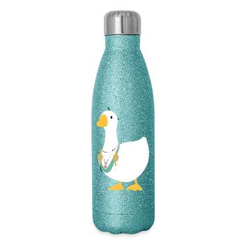 Là où les vents se rencontrent - Silver Needle - Gourde isotherme pailletée 500 ml - paillettes bleues - Droite
