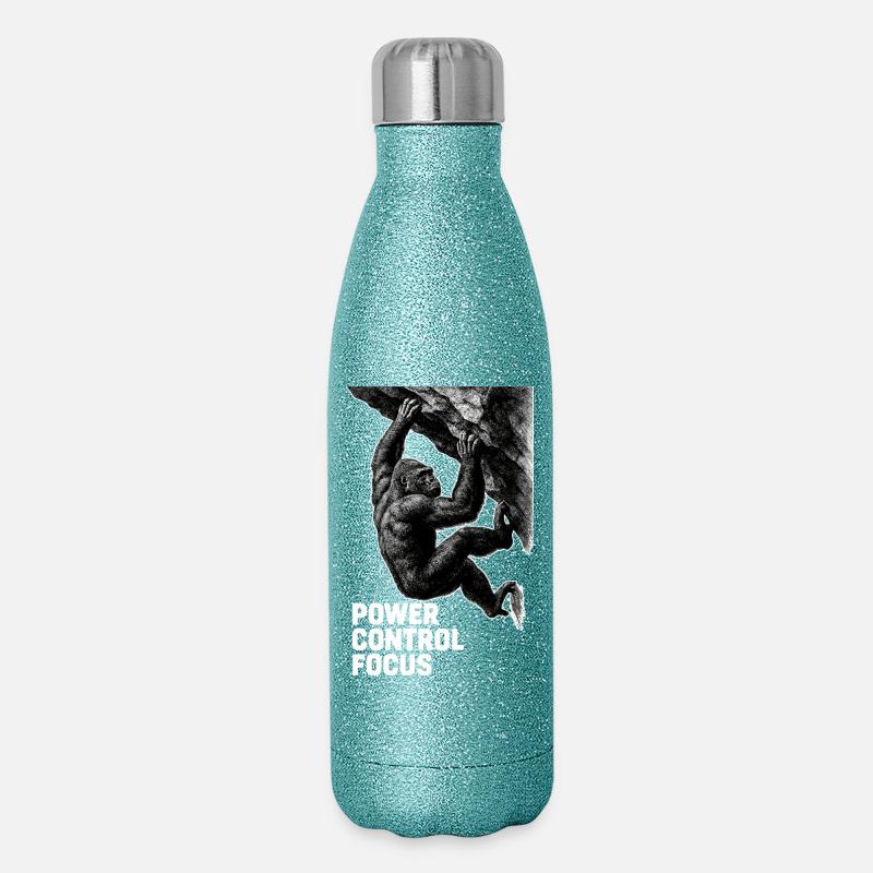 Bloc de Gorille : Conception de la concentration sur le contrôle de puissance - Gourde isotherme pailletée 500 ml - paillettes bleues