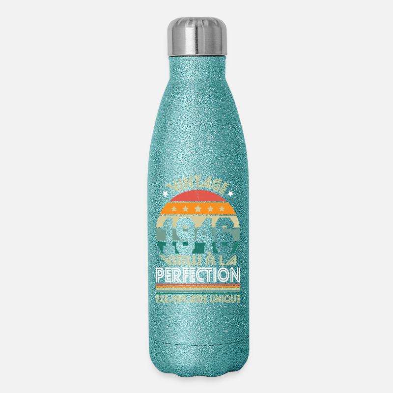 1946 – Vintage – Unique example - Glitter Thermal Bottle 500 ml - blue glitter