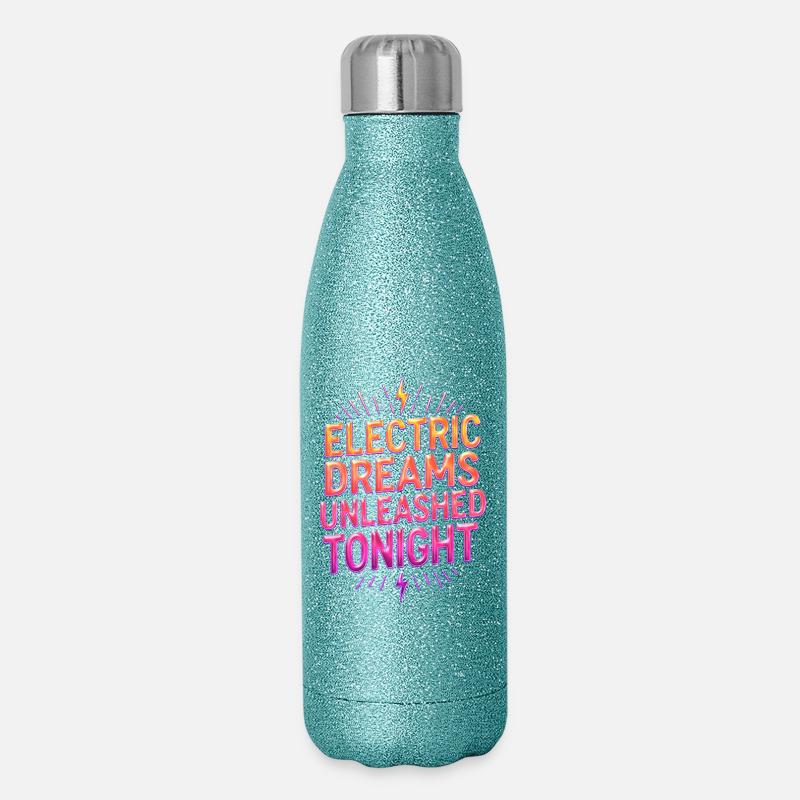 Elektrische Träume - Reves Electriques - Glitzer Isolierflasche 500 ml - Blau Glitzer