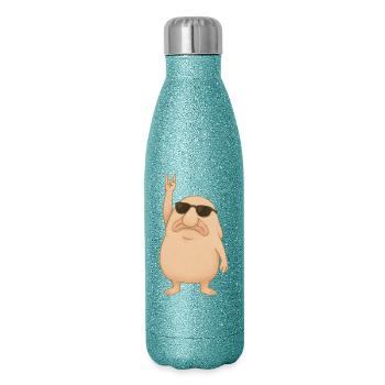 Blobfish Rocks - Glitter Thermal Bottle 500 ml - blue glitter - Right