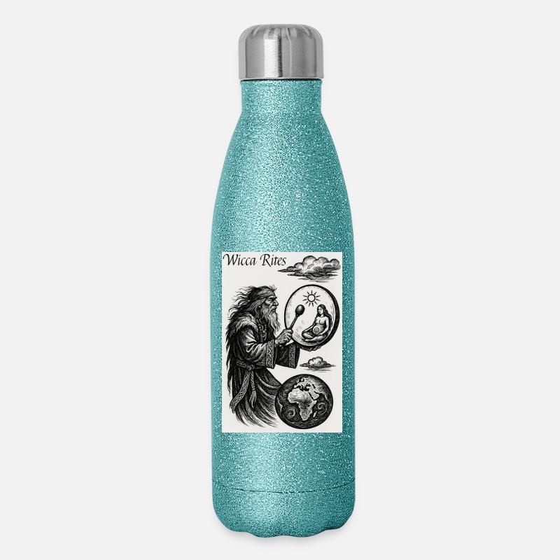 Wicca Rites - Gourde isotherme pailletée 500 ml - paillettes bleues