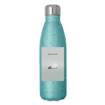 Crack The Idea Motivation Minimal Design - Glitter Thermal Bottle 500 ml - blue glitter - Right