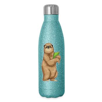 Bureau du Secrétaire du Paresseux - Gourde isotherme pailletée 500 ml - paillettes bleues - Droite