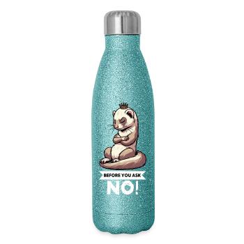 Avant de demander à Ferret Furet Propriétaire de Furet Rodent - Gourde isotherme pailletée 500 ml - paillettes bleues - Droite