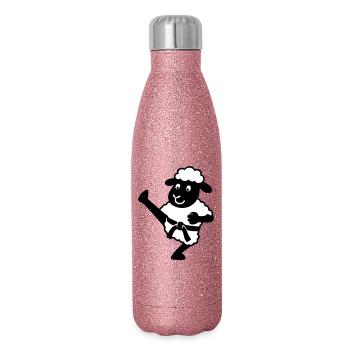 Karate Sheep - Glitter Thermal Bottle 500 ml - pink glitter - Right