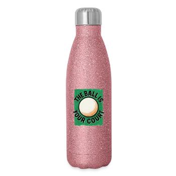 This ball is in your court - Ping Pong - Glitter Thermal Bottle 500 ml - pink glitter - Right