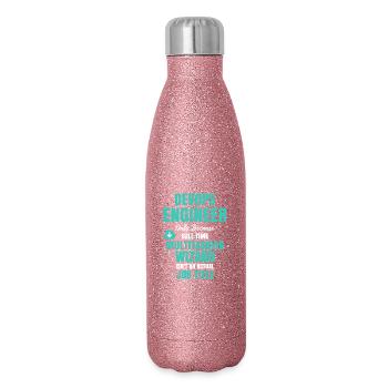 DevOps Engineer Multitasking Wizard - Glitter Thermal Bottle 500 ml - pink glitter - Right