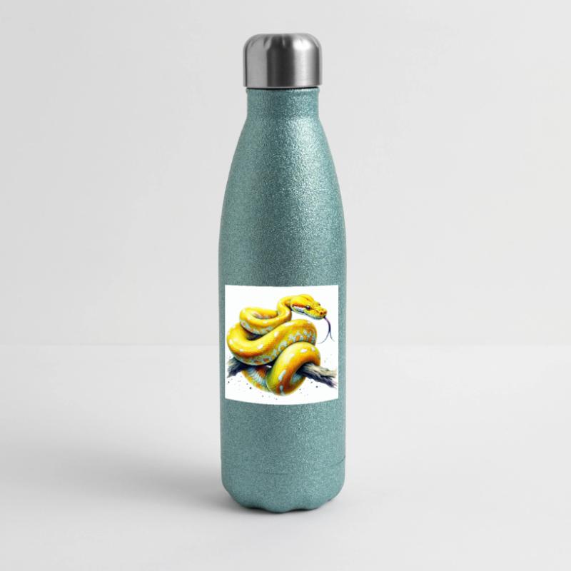 Python jaune Gourde isotherme pailletée 500 ml