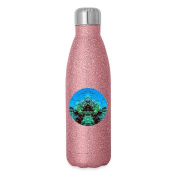 Waserwesen im Rote - Glitzer Isolierflasche 500 ml - Pink Glitzer - Rechts