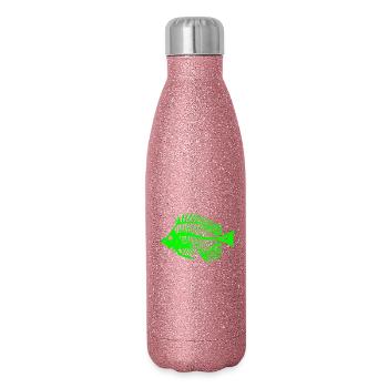 Conception de squelette de poisson brillant - Gourde isotherme pailletée 500 ml - paillettes roses - Droite