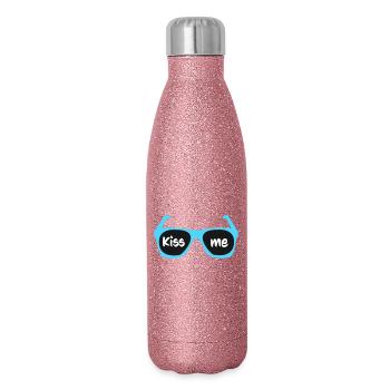 kiss_me - Gourde isotherme pailletée 500 ml - paillettes roses - Droite
