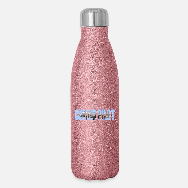 Cargo pilot B-307 - Glitzer Isolierflasche 500 ml - Pink Glitzer