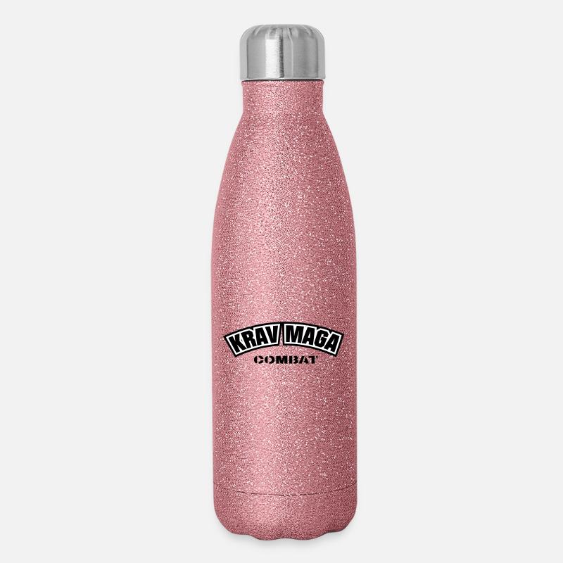 KravMaga Combat - Glitzer Isolierflasche 500 ml - Pink Glitzer